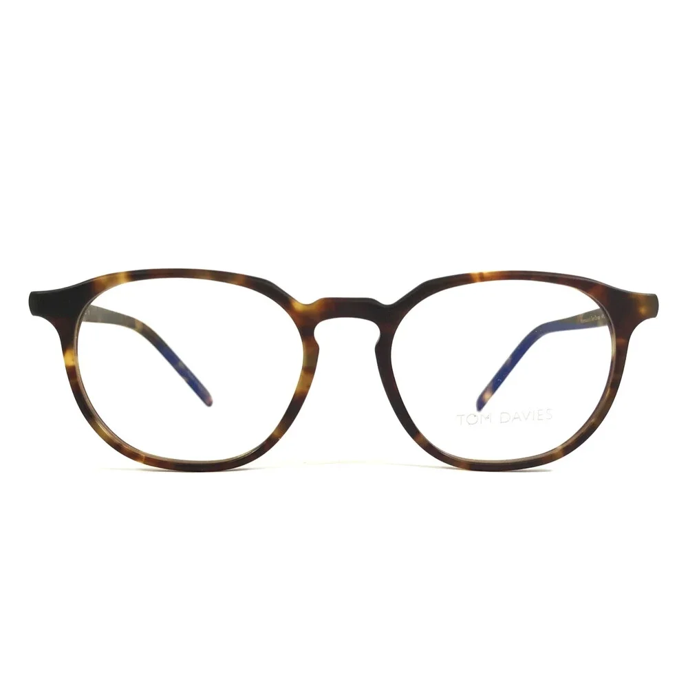 Tom Davies Eyeglasses Frames TD761 Col. 902 Tortoise Round Full Rim 49-18-145